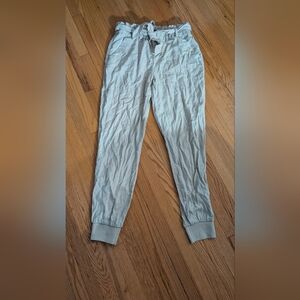 Dynamite Light Gray Tie-Waist Joggers